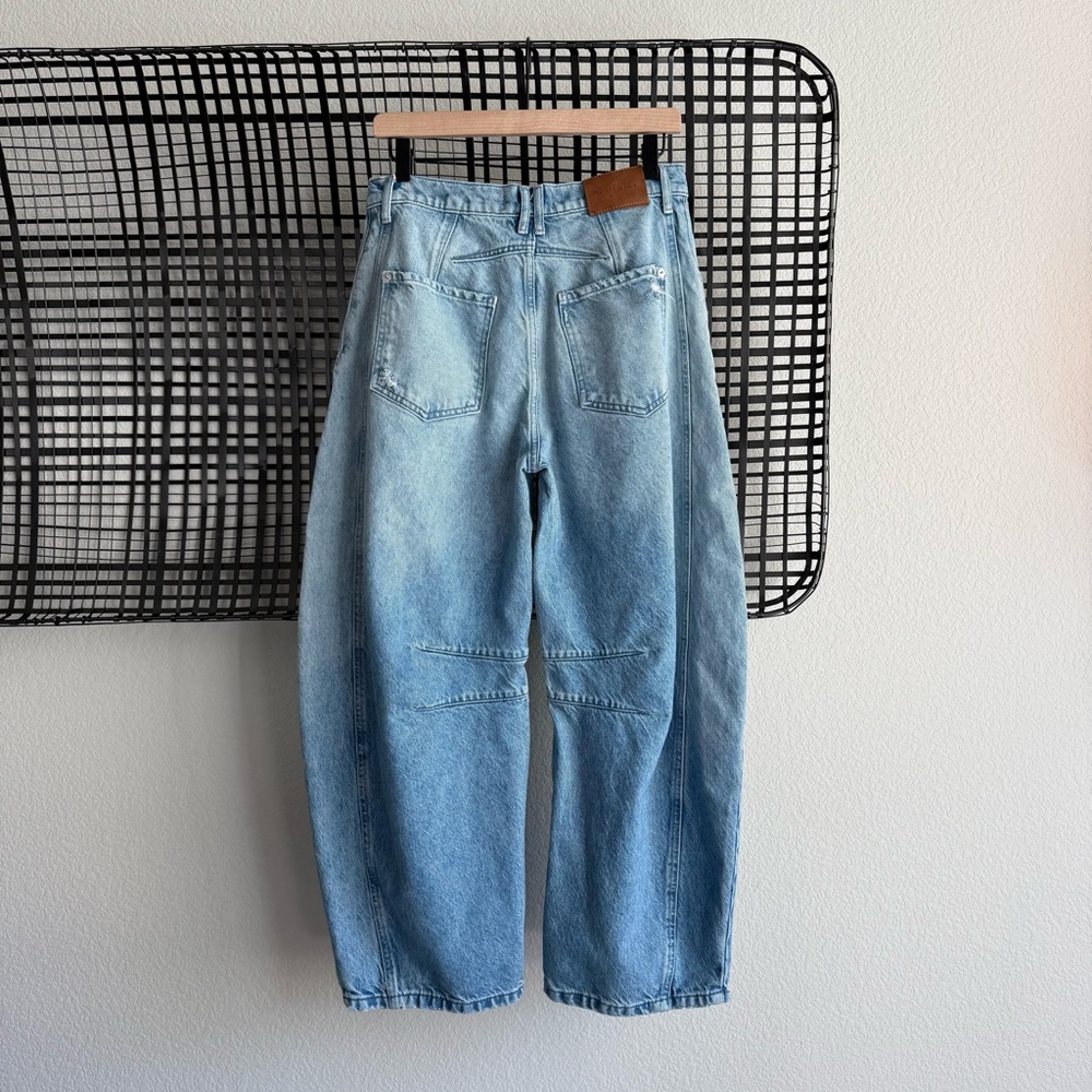 Free people We The Free Good Luck Mid-Rise Barrel Jeans - Picture 6 of 8